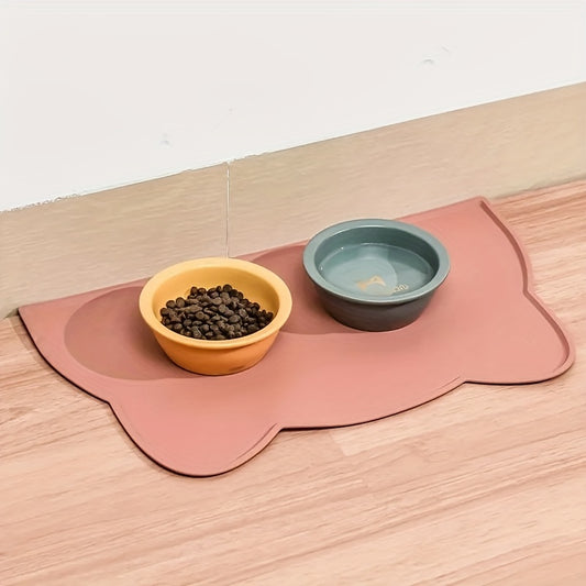 1pc Waterproof Silicone Pet Food Mat