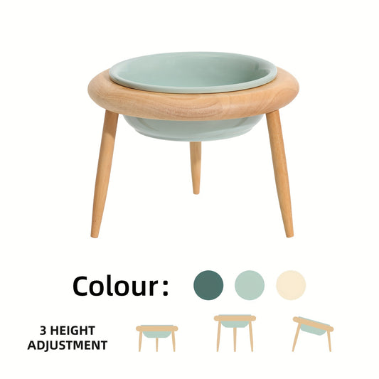 Adjustable Elevated Ceramic Pet Bowl